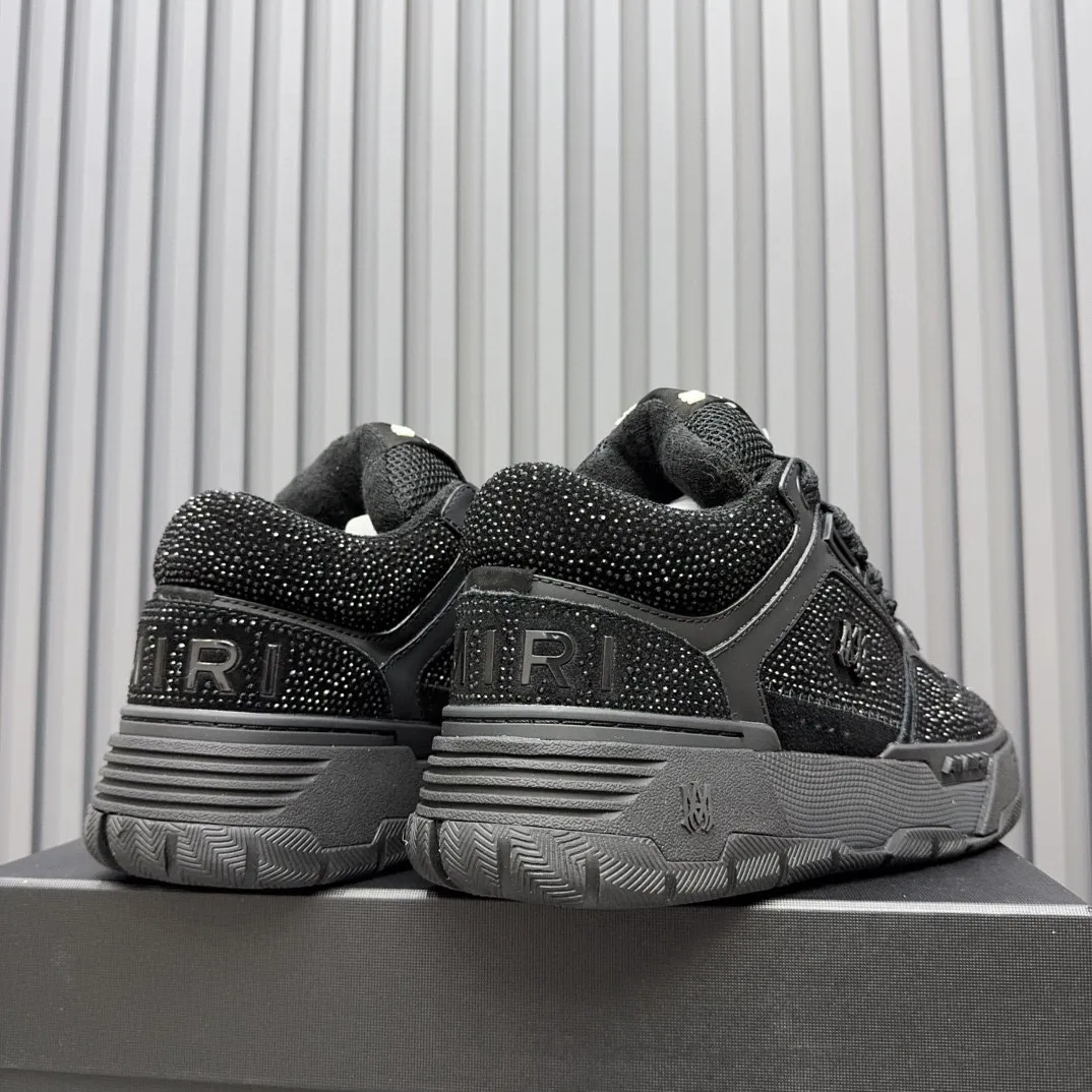 Men's men's shoes 💰800 AMIRI Amir Couple's new hot brick high street sneakers with bone sports shoes, toe-layer cowhide upper, upper side bones, purely hand-stitched, with good three-dimensional effect, customized metal LOGO, code number 35-44 (45, 46 customized)